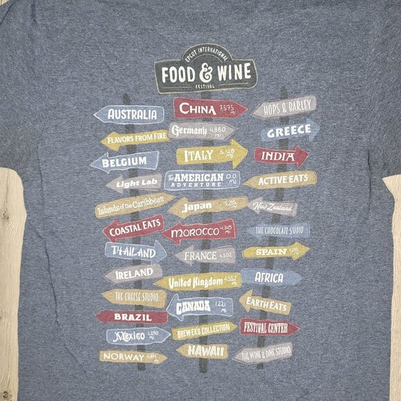 Disney Parks Taste Your Way Around The World 2018 T-Shirt collectible Sz M - Picture 8 of 8